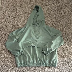 Lane Bryant Sage Green Hooded Pullover Sweatshirt